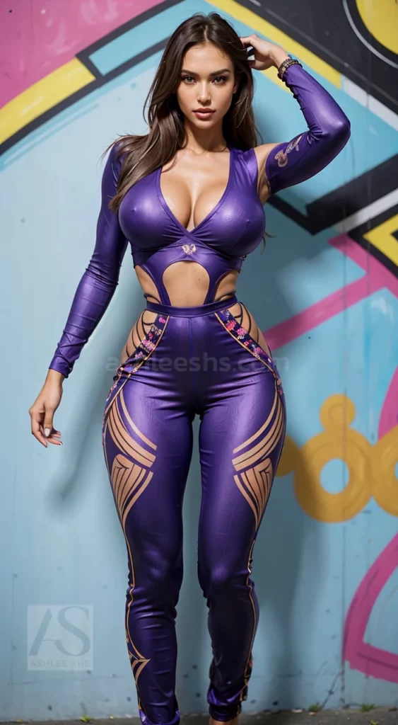 Purple jumpsuit perfect for a night out